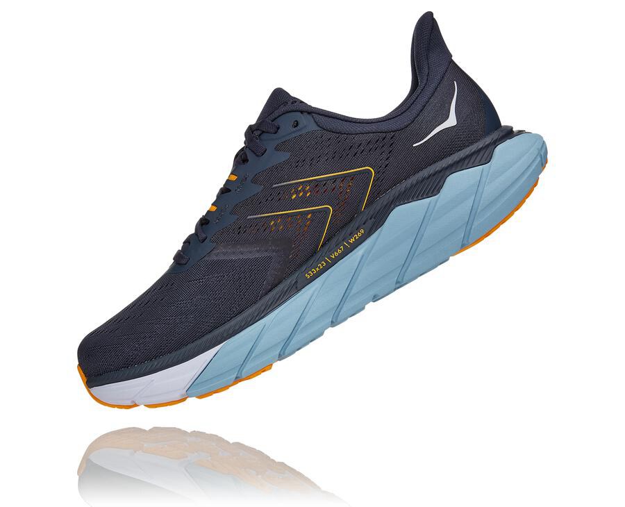 Hoka One One Bezecke Topanky Panske Námornícka Modrá - Arahi 5 - 51840-FWCR